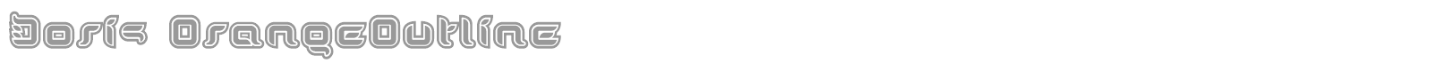 Doris OrangeOutline font preview